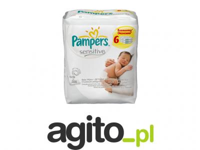 pampers sensitive chusteczki 6x56