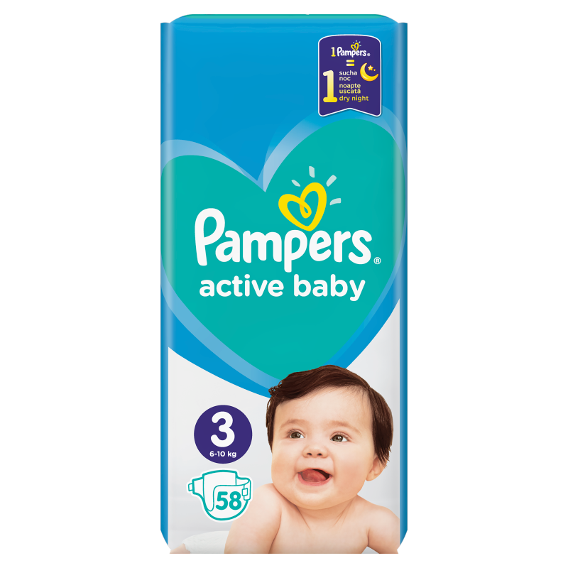 pampers activ baby 3 208 sztuk