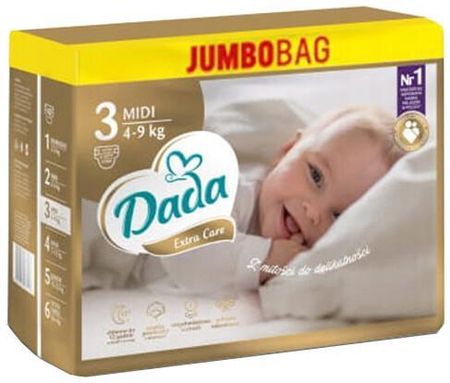 dada extra soft 3 midi pieluchy 4-9kg 60szt