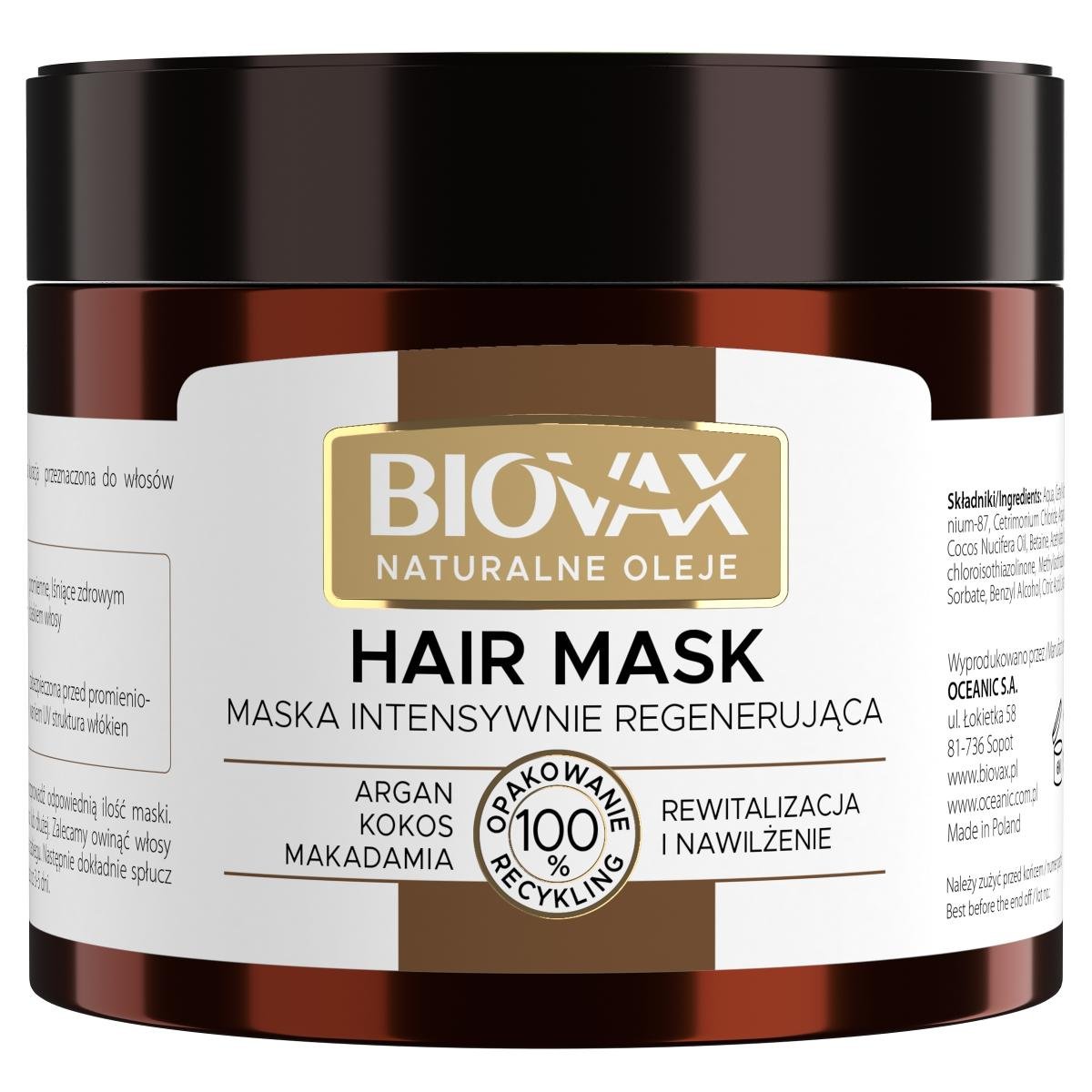 biovax szampon argan makadamia kokos 400 ml