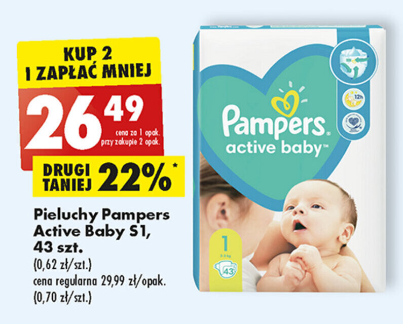 pampers 43 sztuki cena tesko