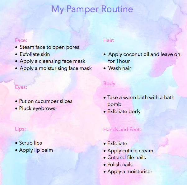 1h pamper routine