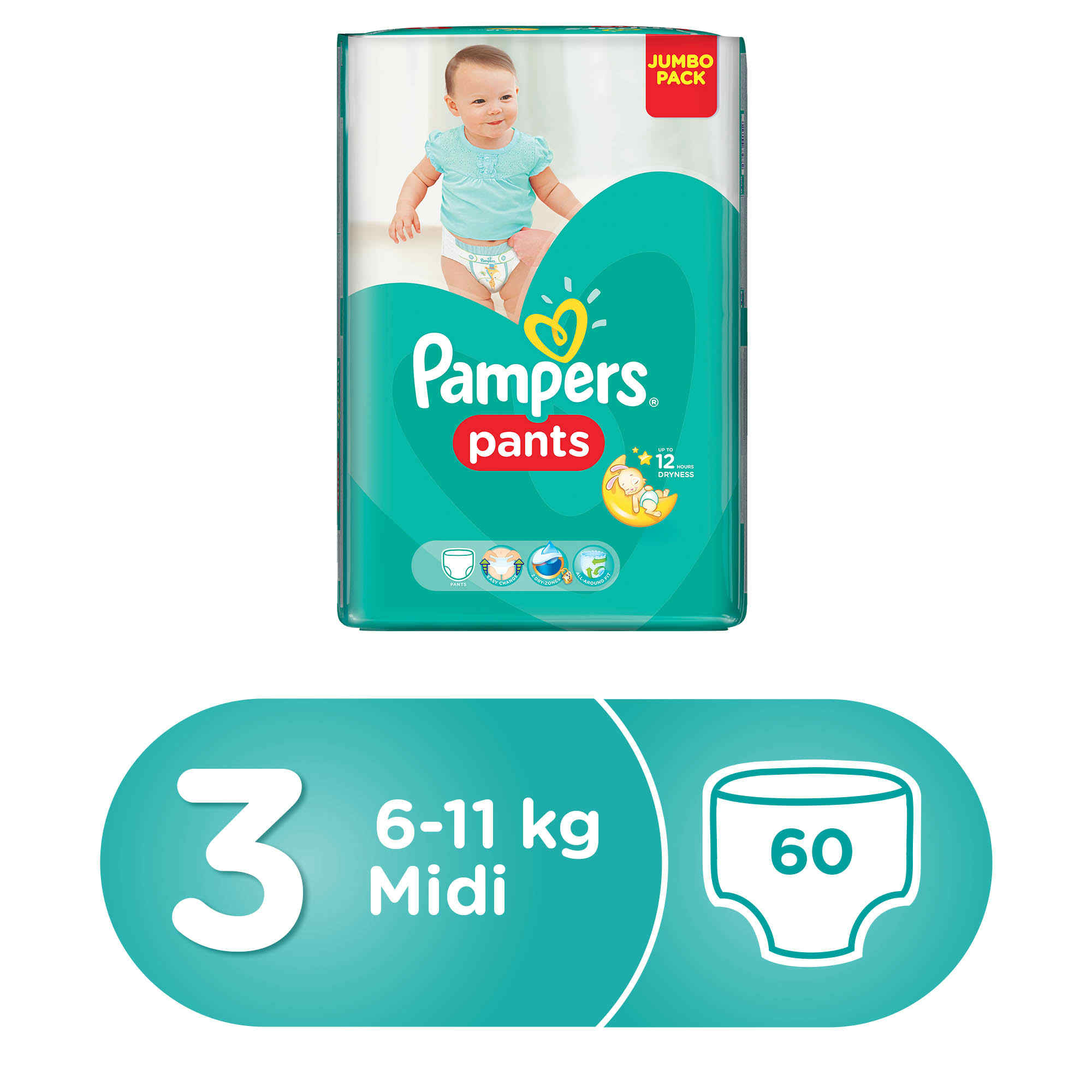 pampers pants 3 6-11 kg 60 szt jumbo pack