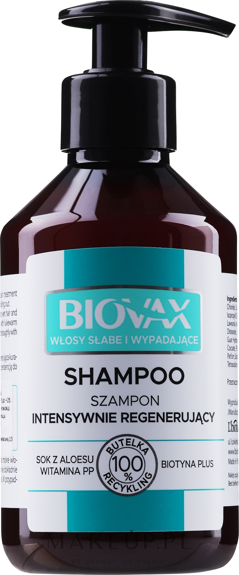 biovax szampon do włosów osłabionych latte z proteinami