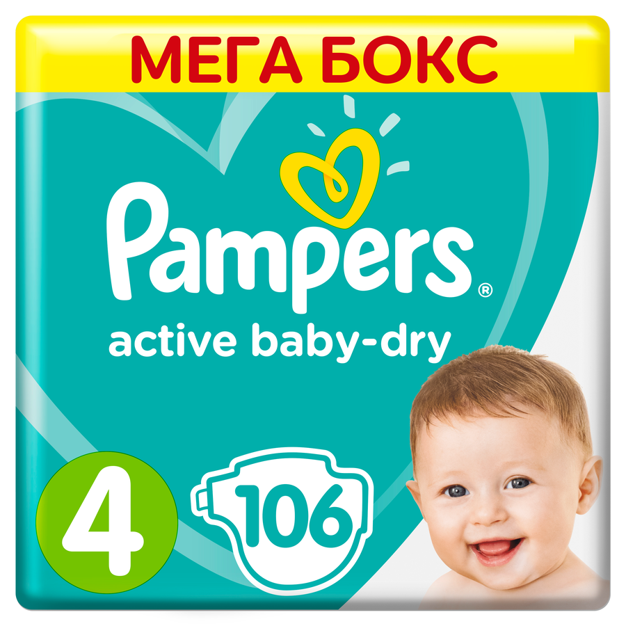 pampers activ baby dry 4 76sztuk