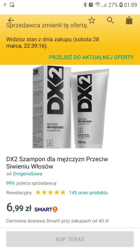 szampon koloryzujący dla mężczyzn dx2