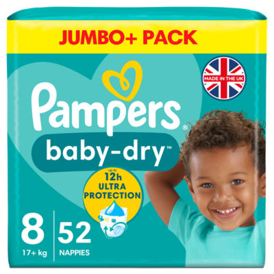 pampers jumbo paack size 8