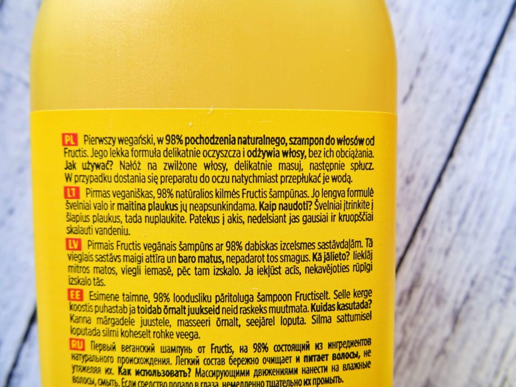 fructis szampon skład