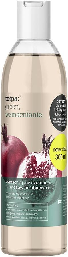 tołpa green wzmacnianie szampon wzmacniający do włosów osłabionych 300ml