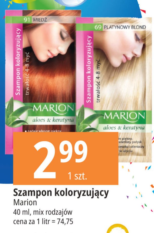 marion szampon koloryzujący platynowy blond 69