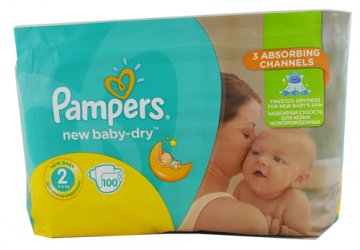 pampers new baby-dry pieluchy 3 mini 100szt