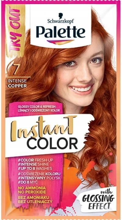 palette instant color szampon koloryzujący nr 7 intensywna miedź