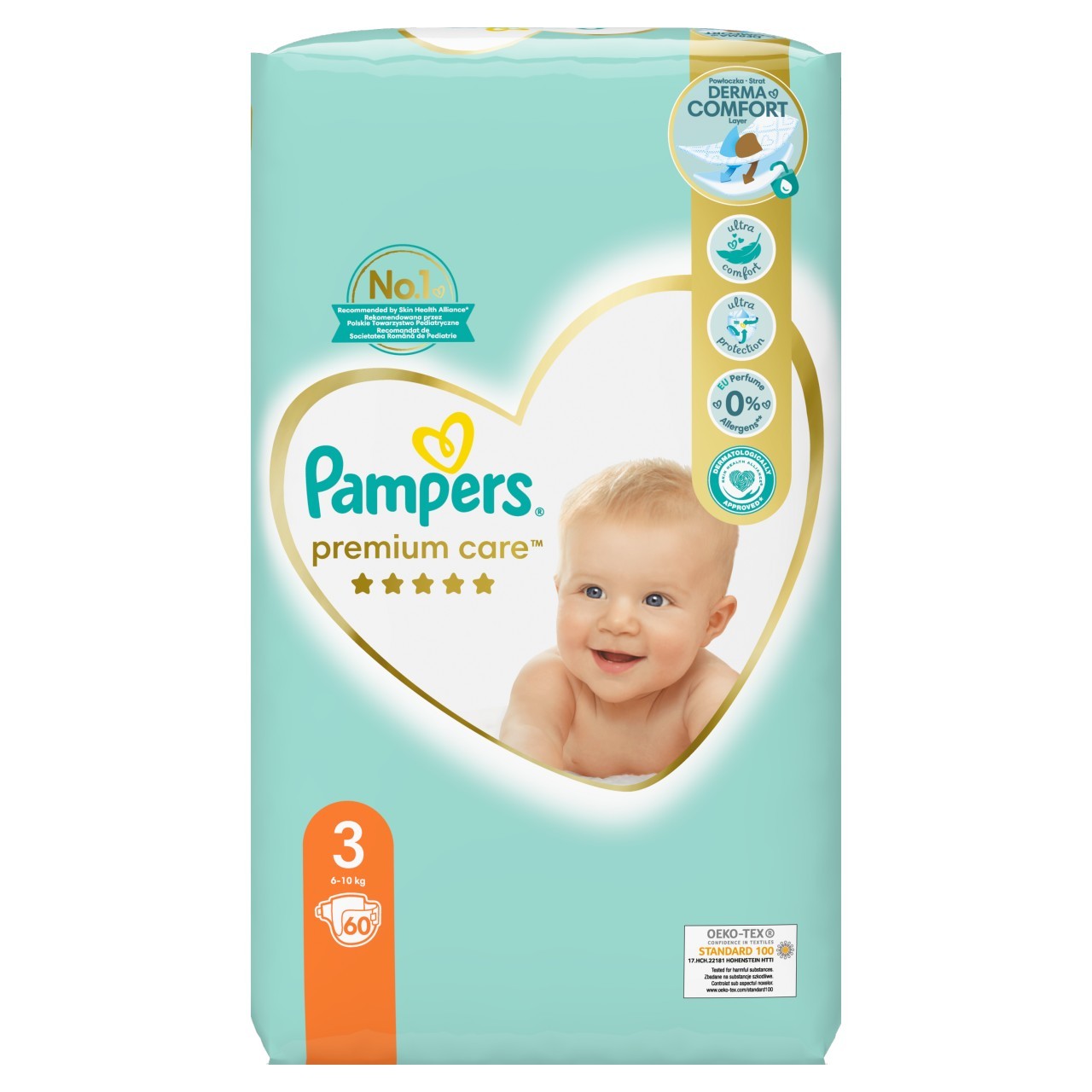 pampers premium care rozmiar 3 midi 5-9 kg 120 pieluszek