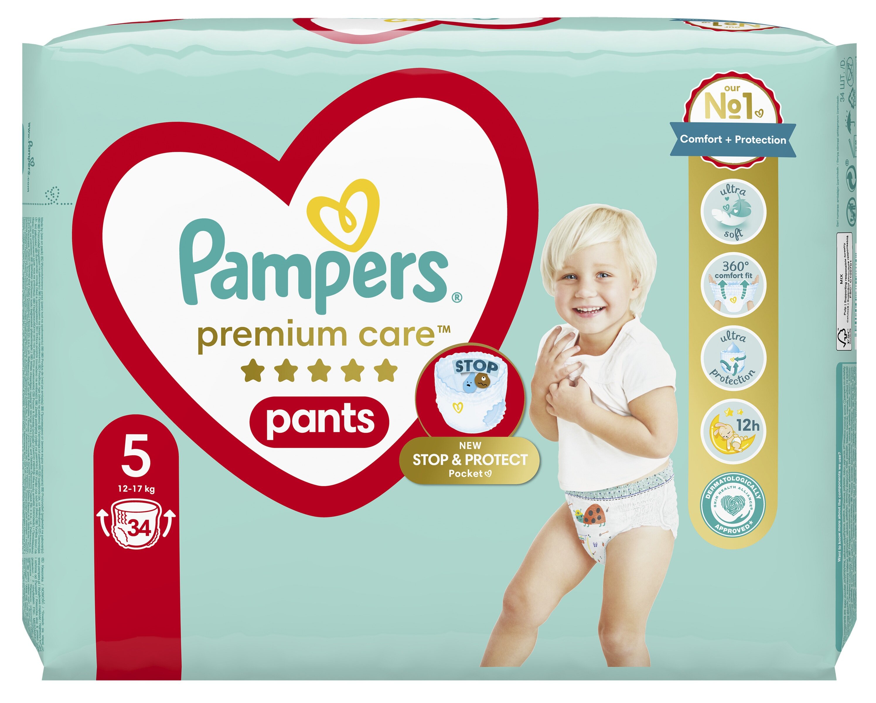 pieluchomajtki pampers premium care pants 5