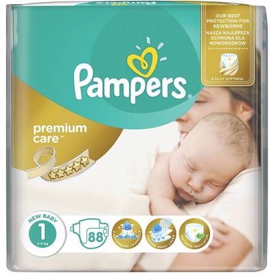 pampers premium care 1 x88 szt