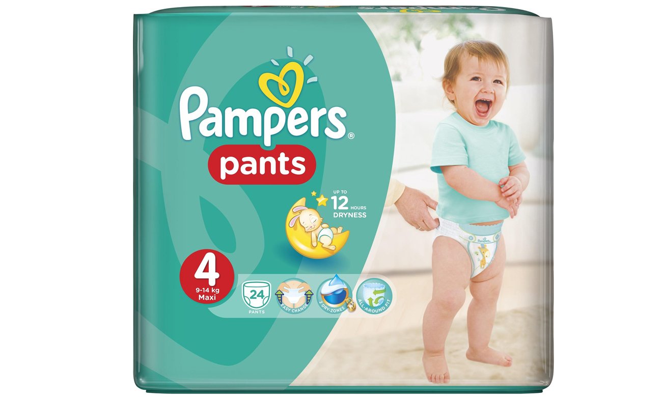 pampers pants pieluchomajtki rozmiar 4 maxi 9-14kg 24 sztuki