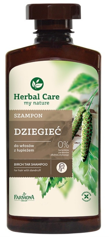 szampon do włosów z łupieżem dziegiećfarmona herbal care shampoo