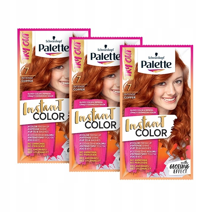 palette instant color szampon koloryzujący intensywna miedź