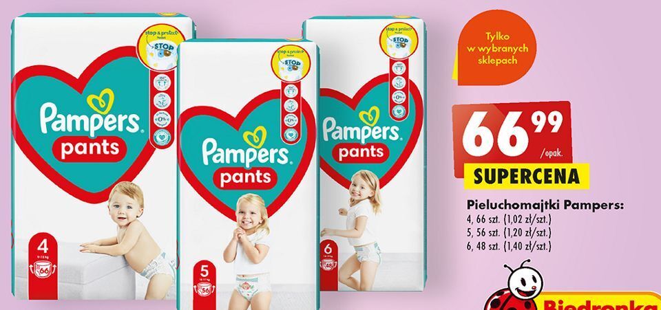 promocja na pampers pants 6