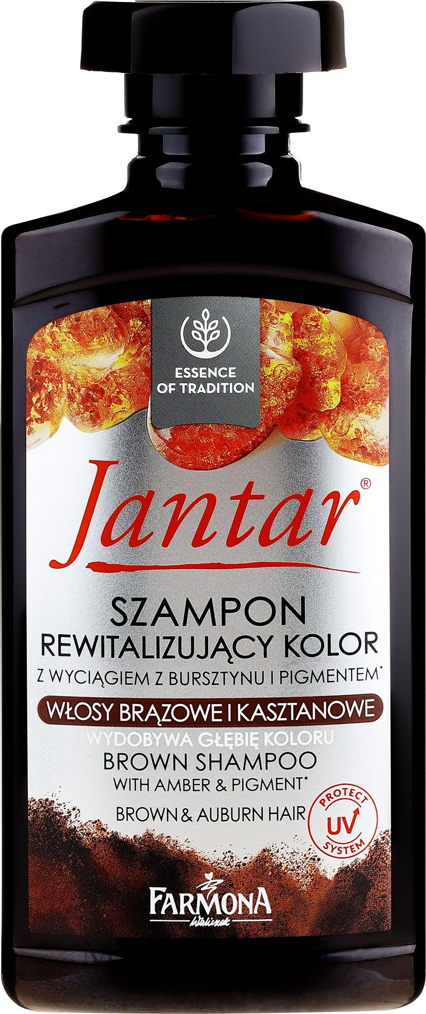 jantar szampon z wyciągiem z bursztynu do włosów farbowanych