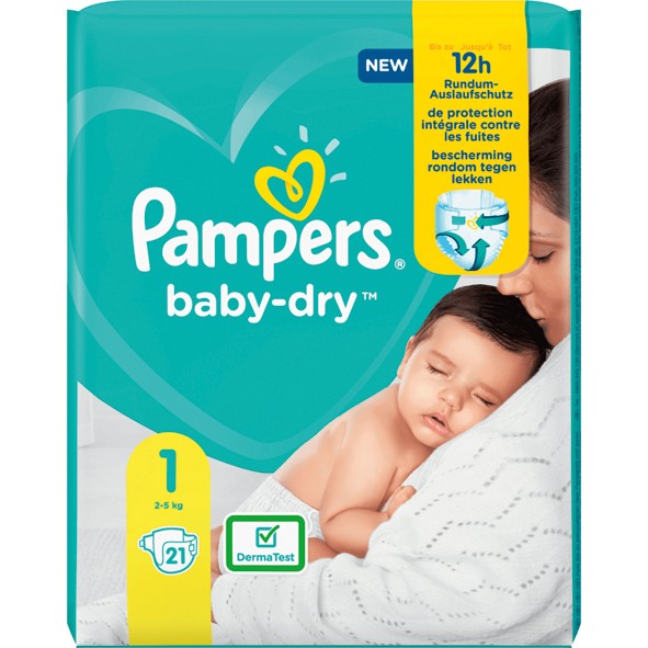 pampers new baby-dry pieluchy nr 1