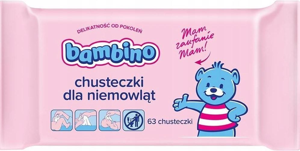 bambino chusteczki nawilżane dla dzieci 7 x 63szt