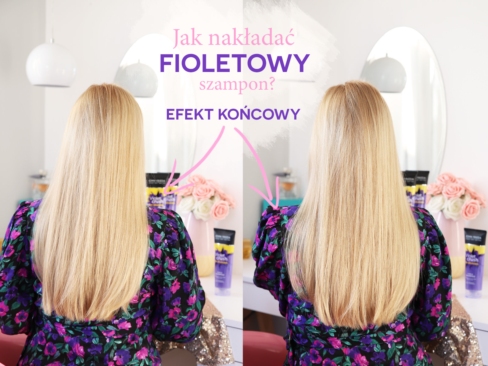 fioletowy szampon na naturalne blond włosy