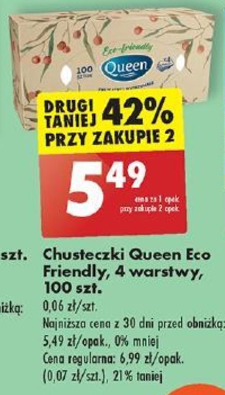 chusteczki nawilżane 100 szt biedronka