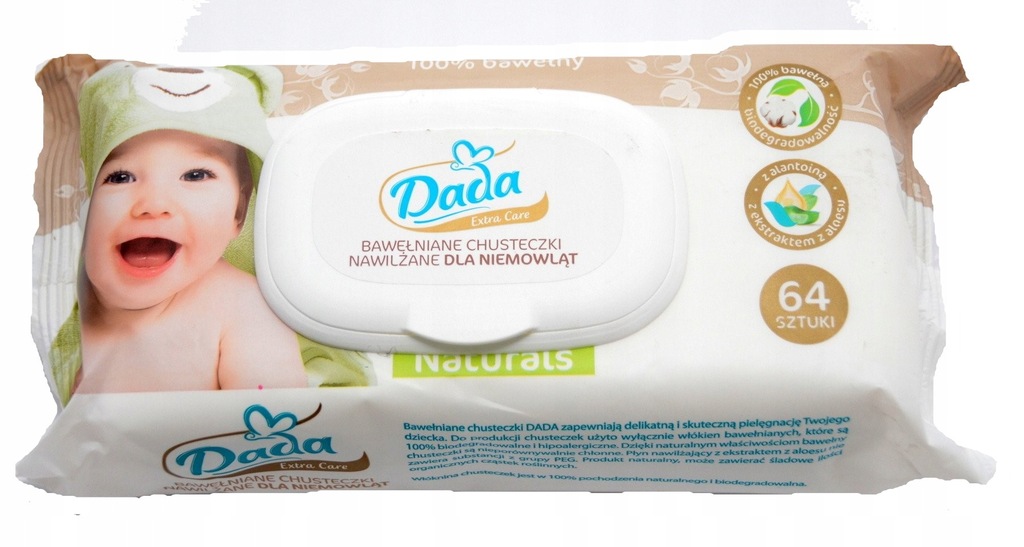 dada premium naturals chusteczki nawilżane