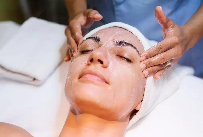 good skin pampering at salon