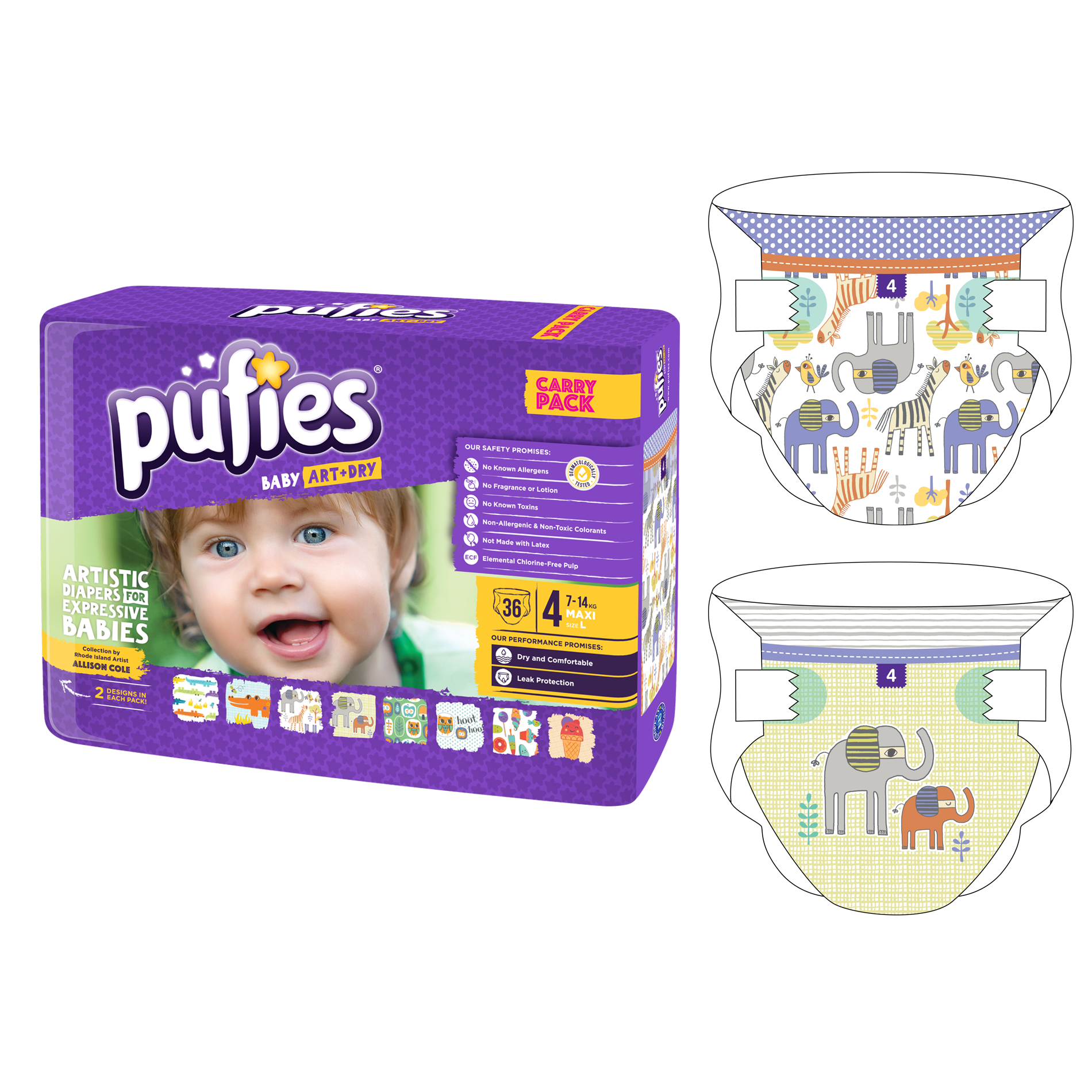 pieluchy pufies baby art & dry jak wyglądają