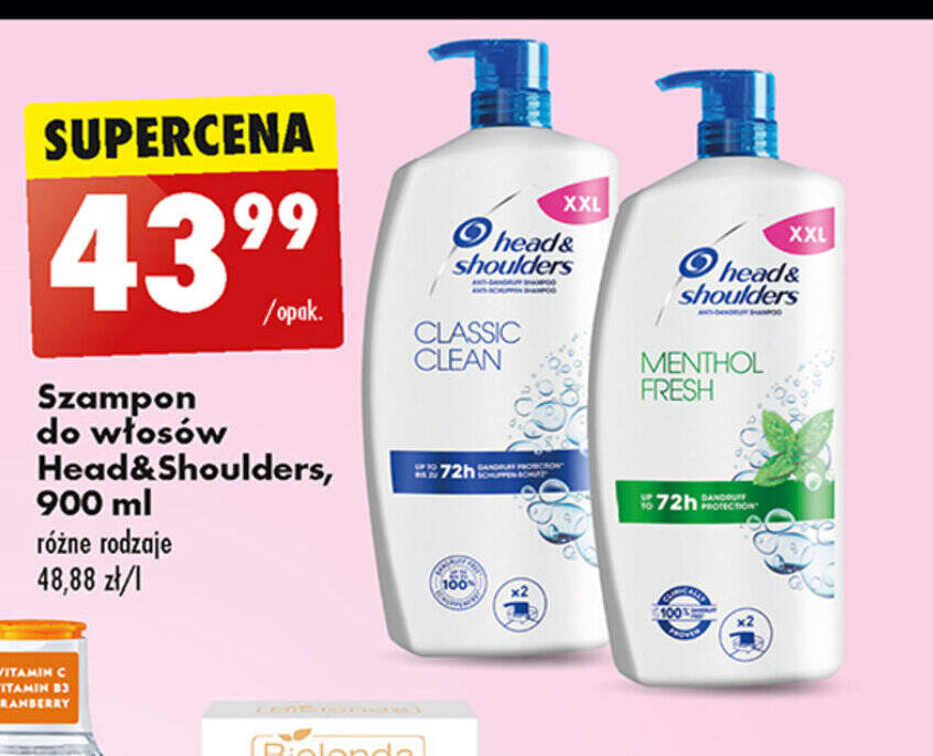 biedronka szampon do włosów jak head&shoulders