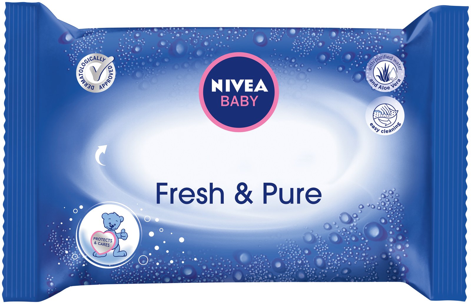 nivea baby chusteczki nawilżane pure &