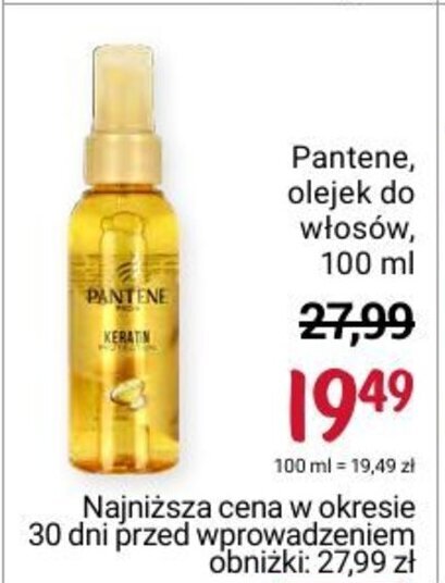 olejek do włosów pantene rossmann