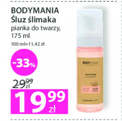 bodymania pianka do twarzy śluz ślimaka