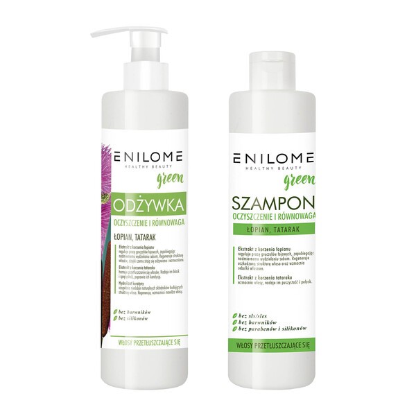 enilome healthy beauty green szampon oczyszczenie i równowaga opinie