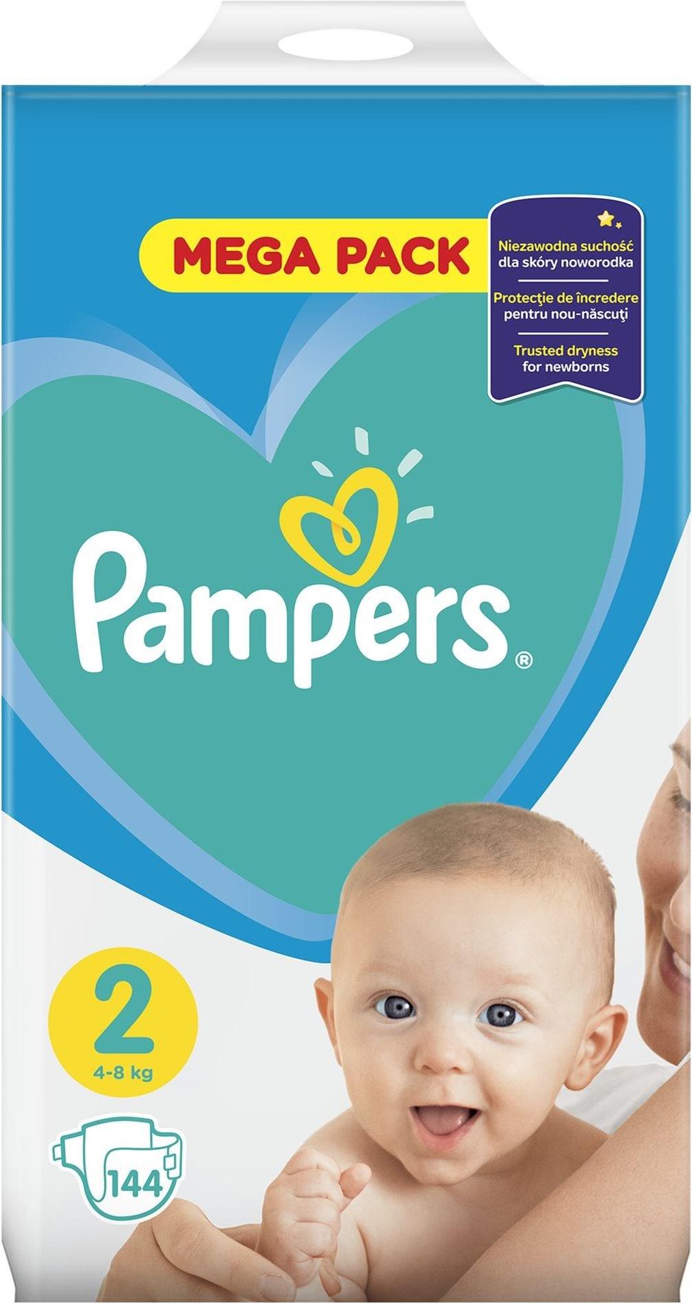 pieluchy pampers baby dry 2 144 sztuk