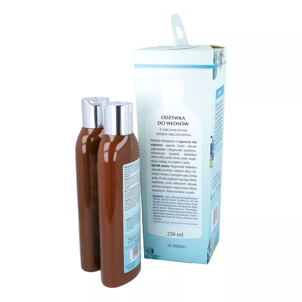 zestaw organic oils włosy argan szampon