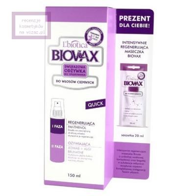 odżywka biowax bez spłukiwania do włosów ciemnych z algami