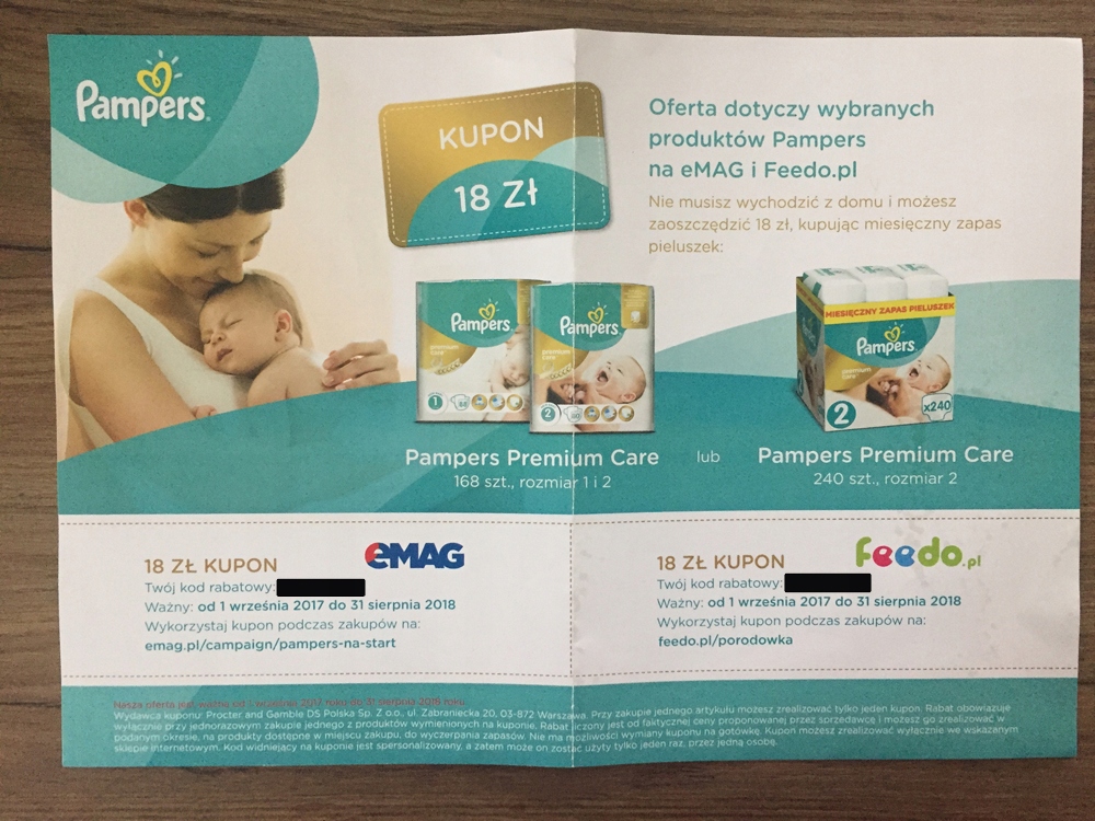 pampers kody promocyjne