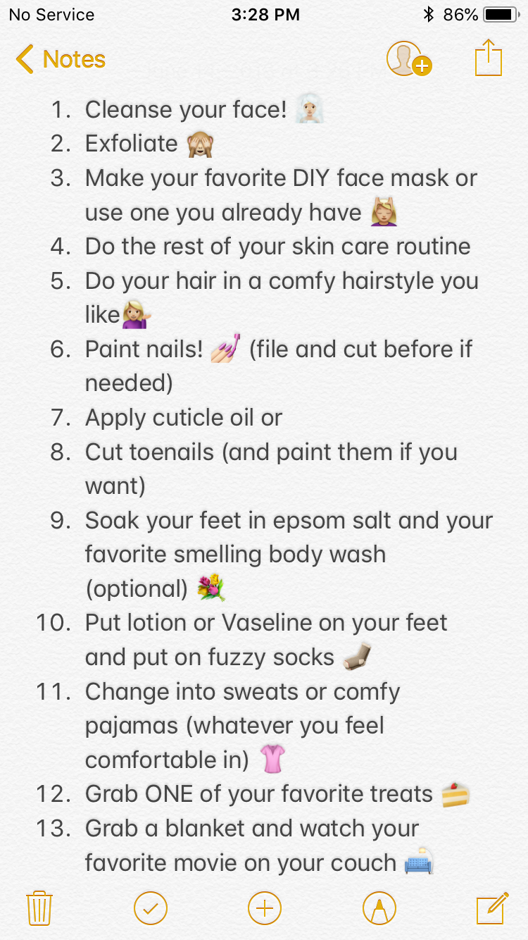 full body pamper routine