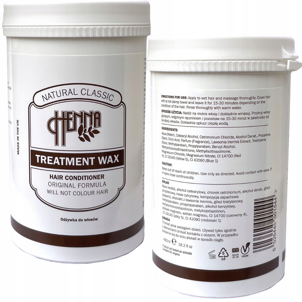 henna treatment wax maska odżywka do włosów 240g