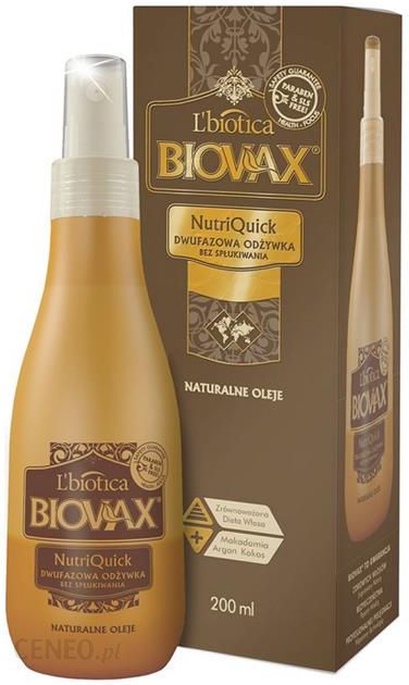 lbiotica biovax nutriquick odżywka do włosów suchych i zniszczonych