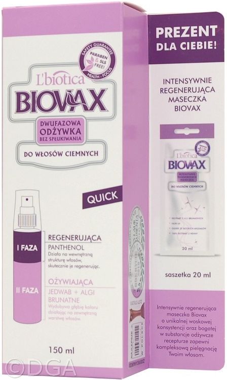 biovax dwufazowa odżywka do włosów ciemnych