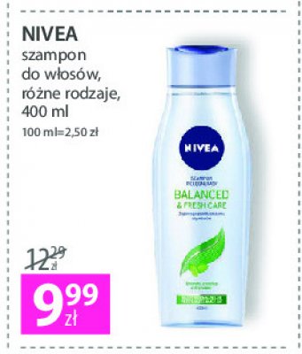 nivea balanced & fresh care szampon pilegmujacy