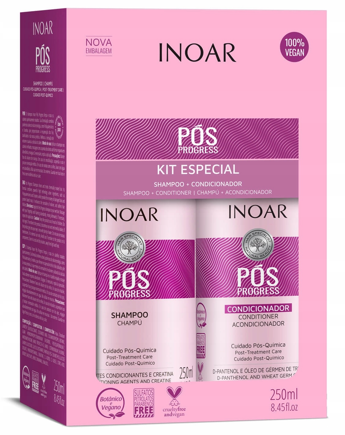 inoar pos progress duo pack szampon odżywka po keratynowym prostowaniu