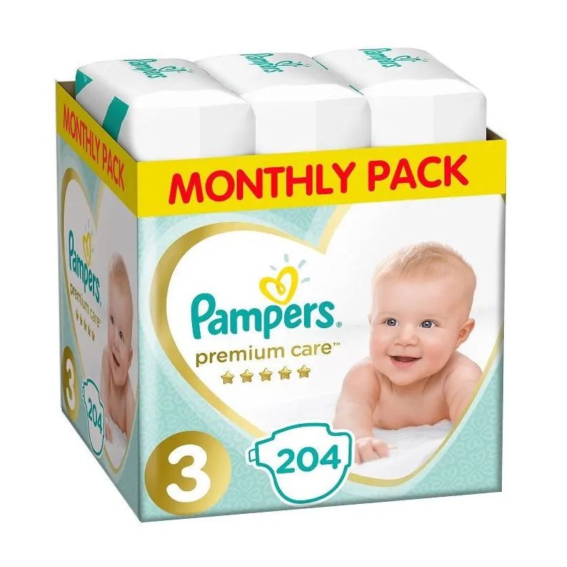 pampers pieluchy premium care 3 midi 204