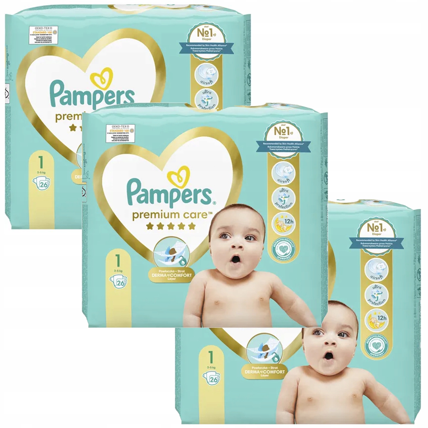 pieluchy pampers 1 i 2 allegro