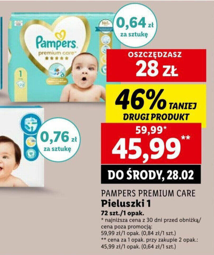 lidl pieluchy pampers rozm 1