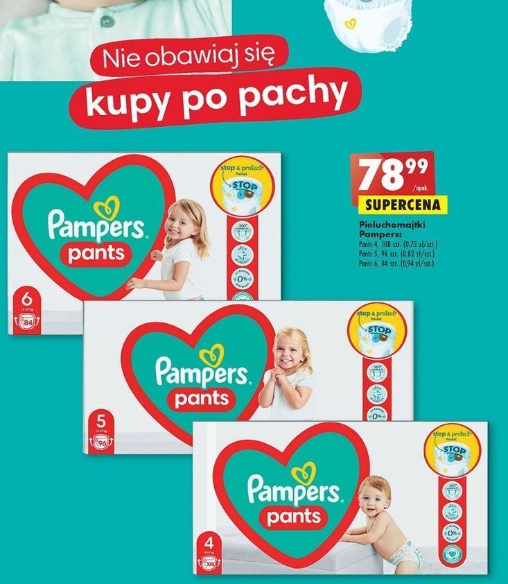 promkcje pieluchy pampers.lants